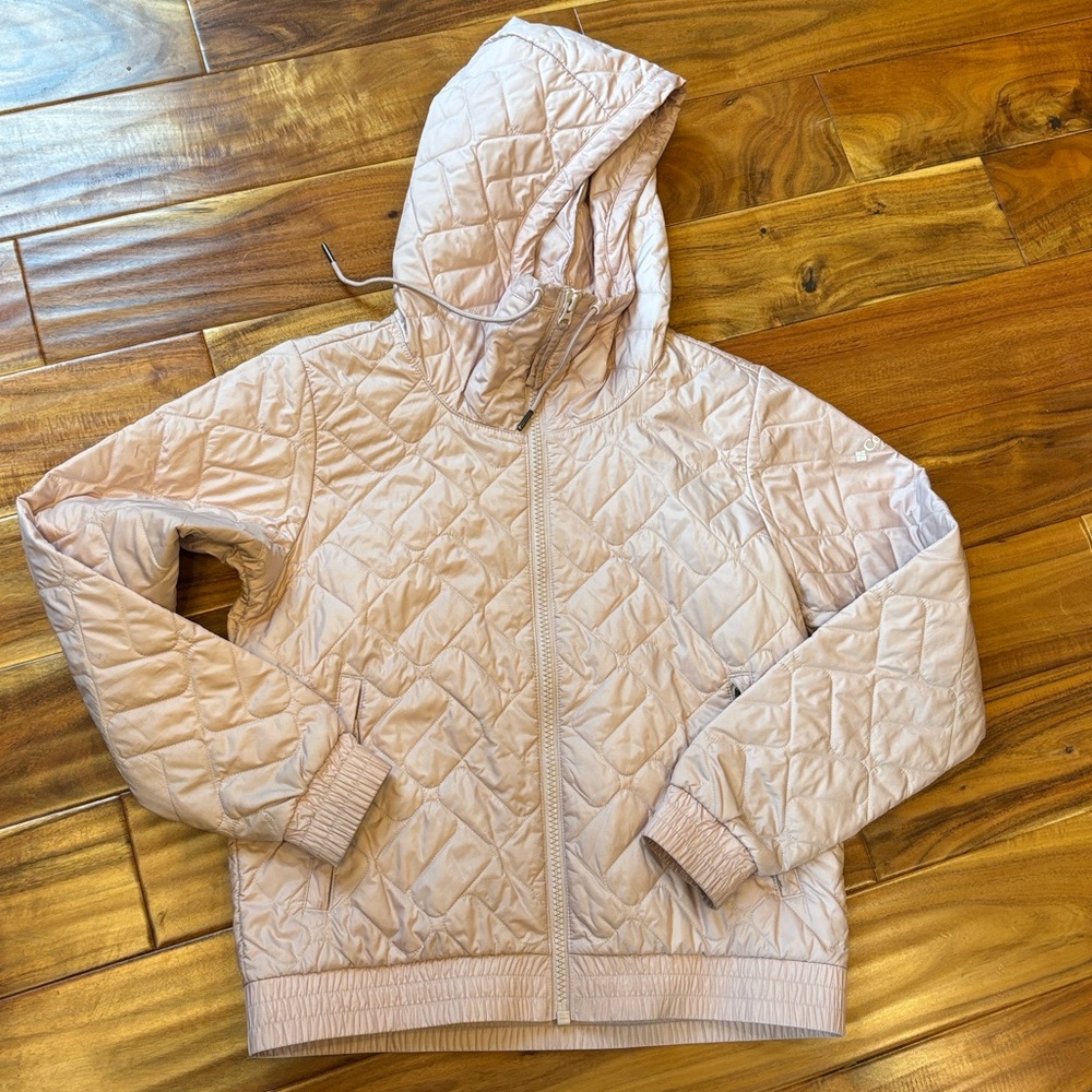Columbia Women’s Light Pink Quilted Bomber Jacket